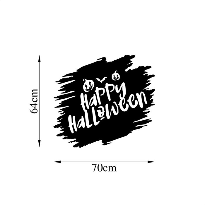 Wallity Happy Halloween - 447 Escultura de Pared de Metal Negra